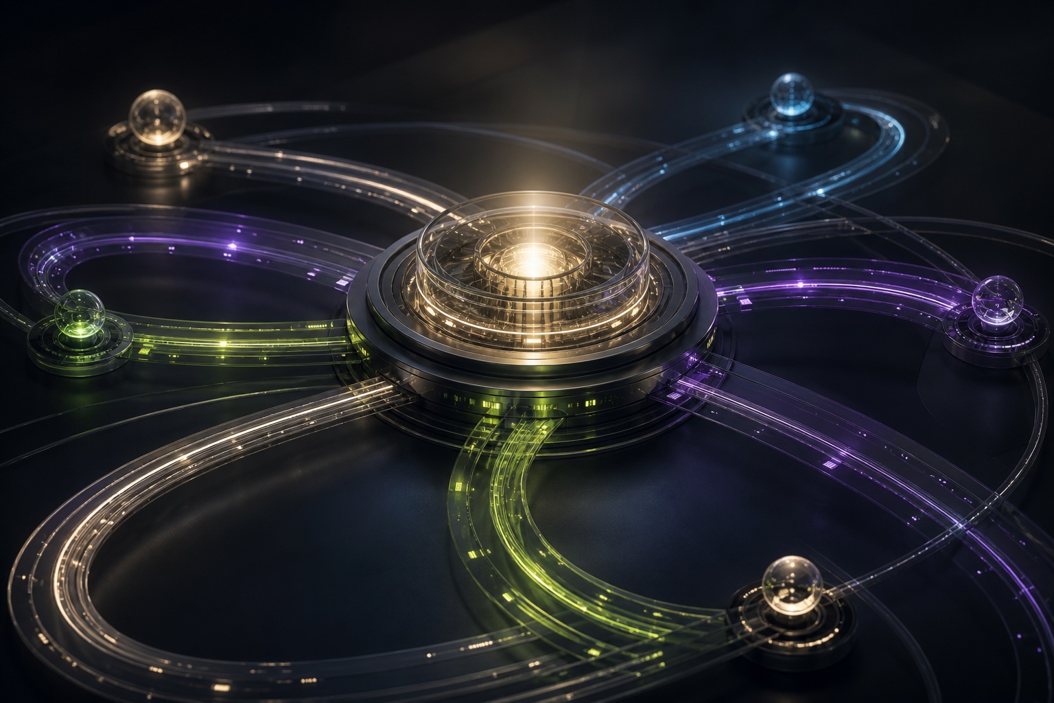 Abstract central payments hub connecting multiple resilient transaction rails